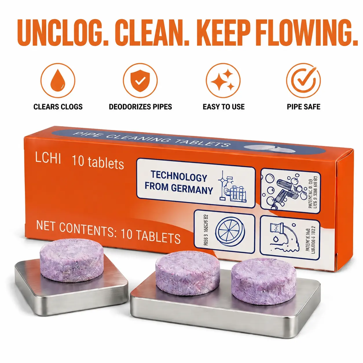 HairClog Remover DrainCleaner FoamSoftens Hair Dissolves Grease  Sludge Deep Cleaning for Slow Running Water & Odor Heavy Duty Pipe Care & Buildup Removal Safe forWashing Machine Sewer Septic Toilet Shower Sink TubFloor Drain, Gutter  Monthly Maintenance