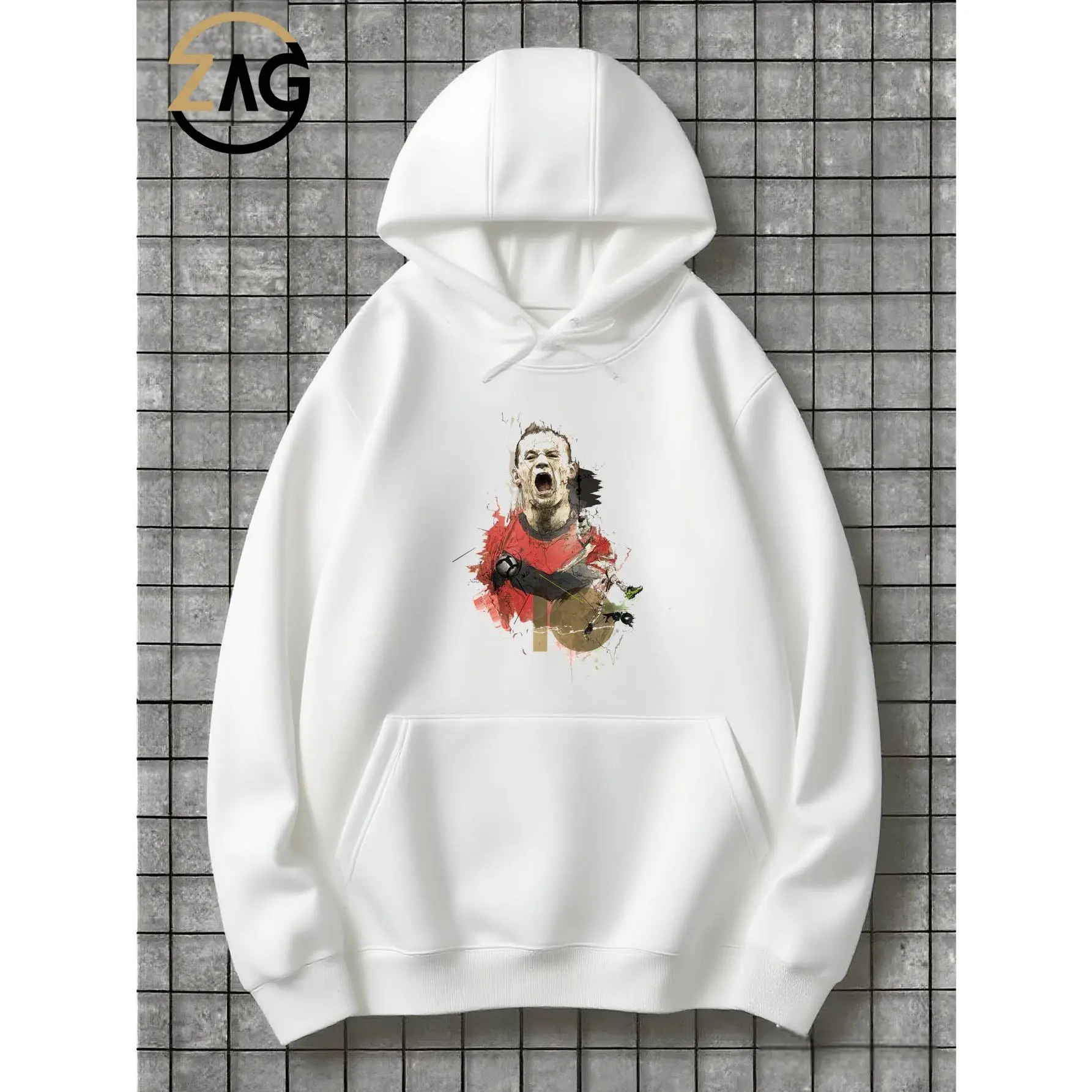 Sports Novelty Print Graphic HoodieRonaldo Legend Hoodie for Soccer Fans Comfort - Unisex, hooded sweatshirt, front pocket design, Brother Teenage Mom Dad Halloween Birthday Christmas Gift Valentine's Day Boyfriend Girlfriend