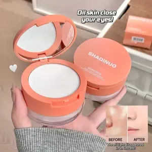 Dual Effect Semi-Transparent Powder, Long-Lasting Oil Control Waterproof, Lightweight Formula, Strong Concealment, Natural Blurring