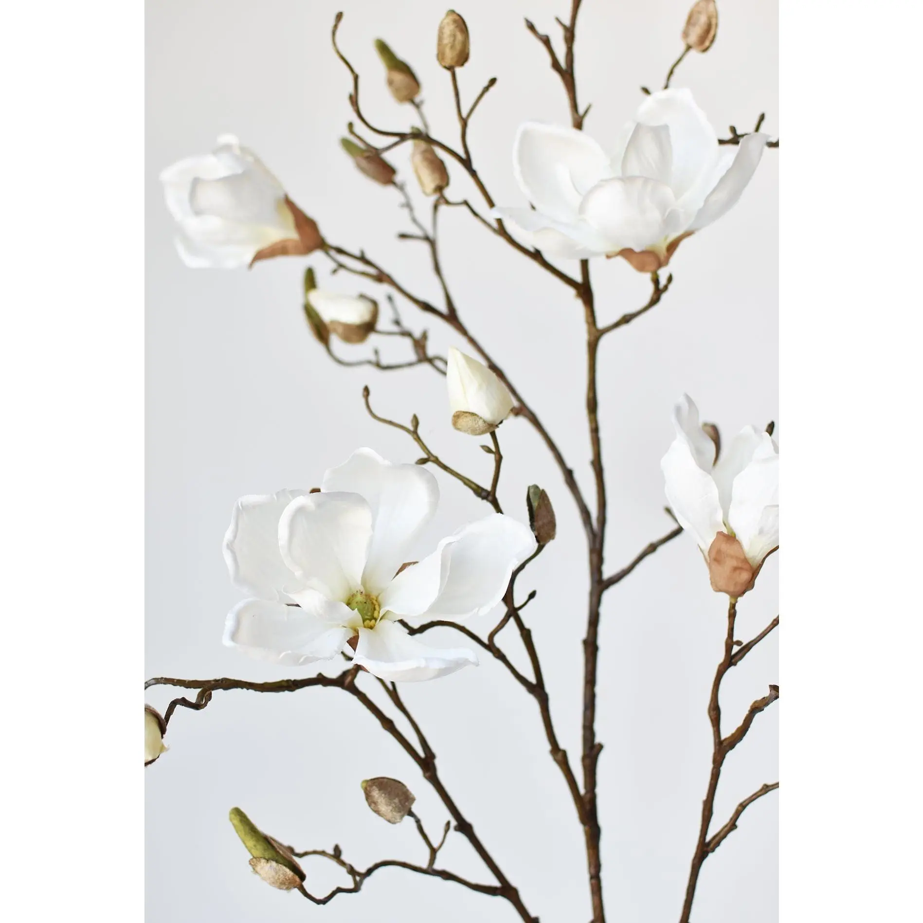 40" Faux Magnolia Branch Stem