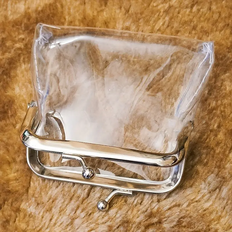 1pc Transparent Foldable Mini Wallet - Home Supplies Home Organizer Storage Bag, Modern Durable Handheld Pouch with Easy Visibility, Compact Portable Design for Daily Use, Carry It All Mini