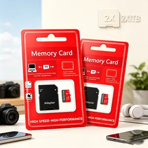 2-Pack × 1TB Micro SD memory card - including adapter. Compatible with flash memory cards, mobile phones, cameras, players, game consoles, monitors, headphones and speakers. surveillance system sd adapter high speed personal computer