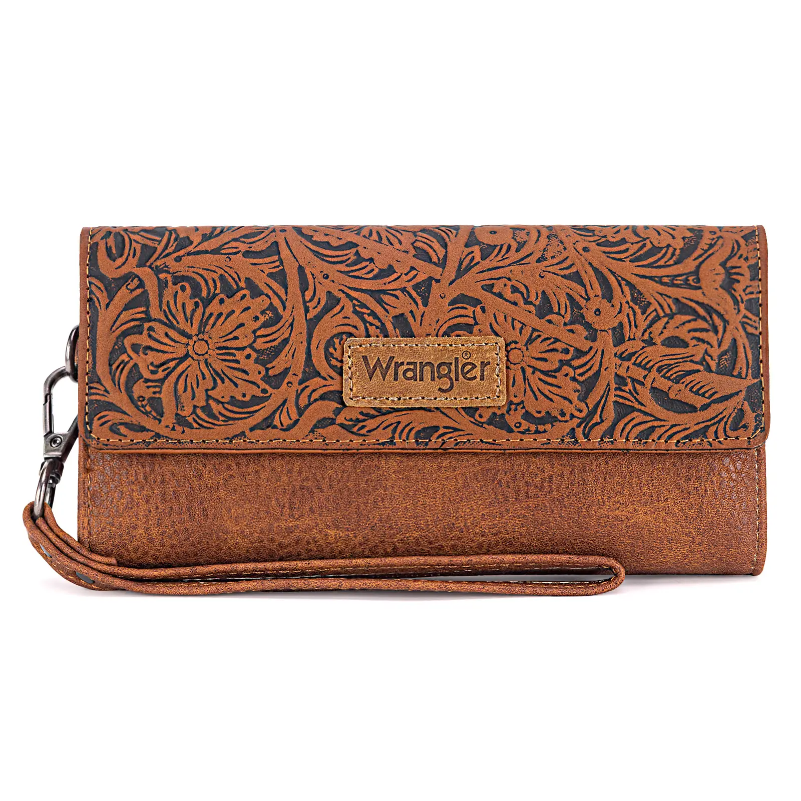 Wrangler Western RFID Wallets for Women Trifold Anti-Theft Wristlet Wallets Women Clutch Wallet with Coin Purse everyday purse