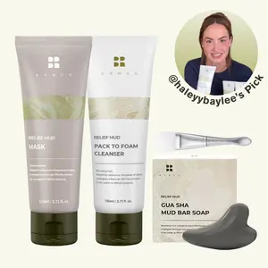 [Haleyy Baylee’s Pick] BRMUD Full Mudcare Set (3+1 FREE) – FREE Mud Brush Gift | Mask + Cleanser + Gua Sha Soap