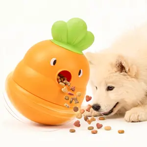 Dog IQ Treat Ball Puzzle Toy, Interactive Food Dispensing Pet Slow Feeder Ball, wobbler Design Dog Enrichment Toys