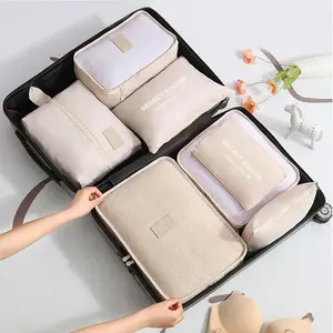 Cubes for Travel, 7 Set Travel Packing Cubes for Suitcases Lightweight Travel Essential Bag with Toiletries Bag for Clothes Shoes Cosmetics Toiletries Travel Luggage Organizer