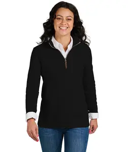 Charles River Women’s Hudson Quarter Zip Pullover 5411 – Casual Comfortable Everyday Quarter Zip Top