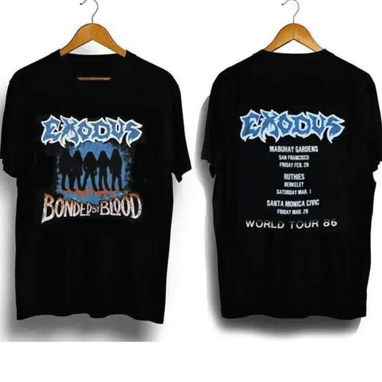 Exodus 1986 tour T-Shirt, 2-Sided Fashion Shirt, Gift for Fan Men and Women