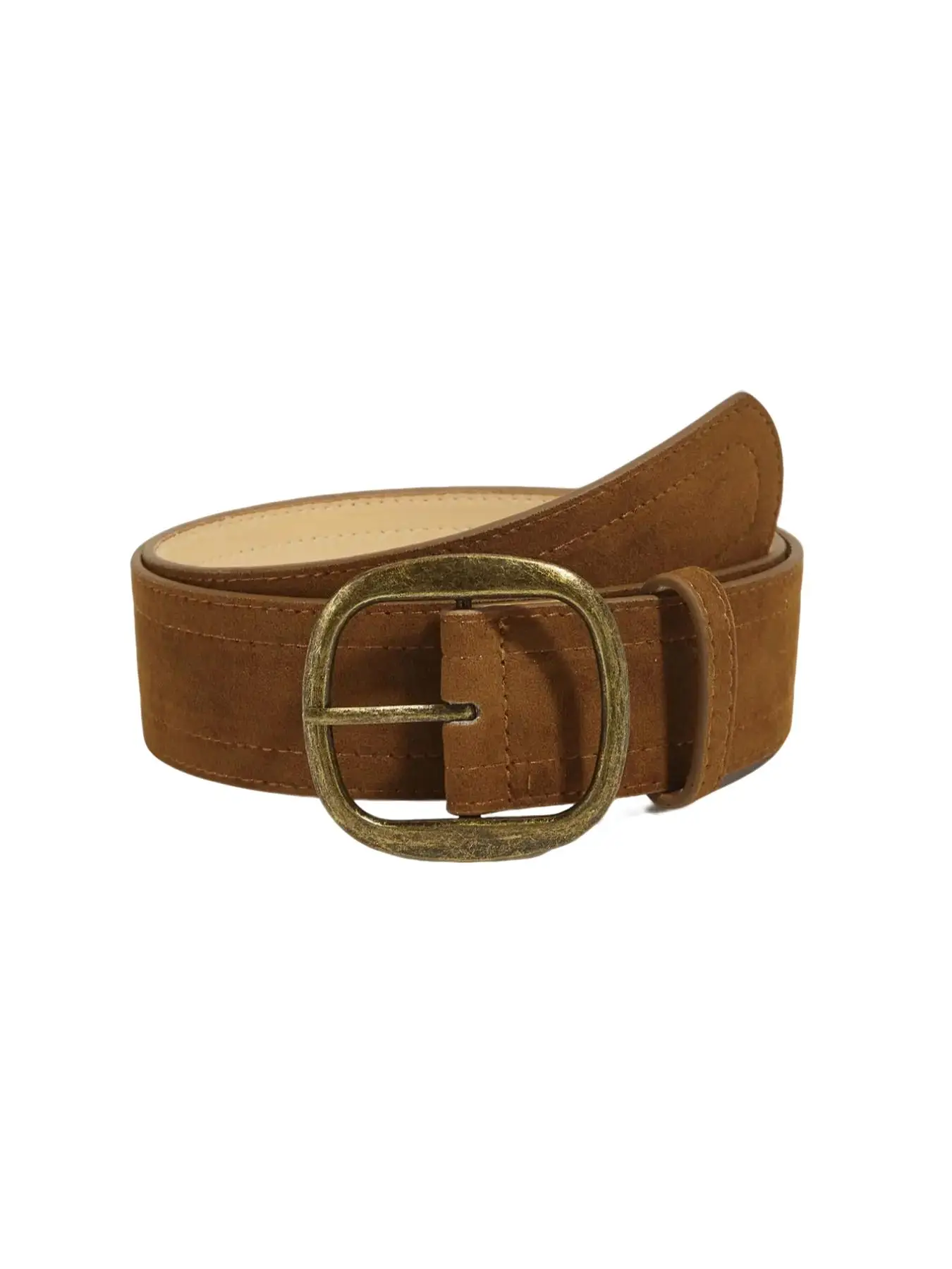 Women's Brown Square Vintage Solid Buckle Belt, Fashion Vintage Belts, Boho Style Belt, Elegant Fashion Pu Leather Solid Color Casual Dress Belt for D