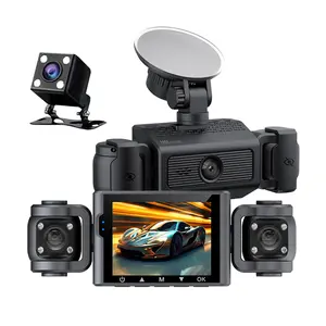 4-Channel Car Dvr Recorder, Full HD 1080P Video Recording, IPS Screen Display, Night Vision Functionality, Emergency Lock Feature