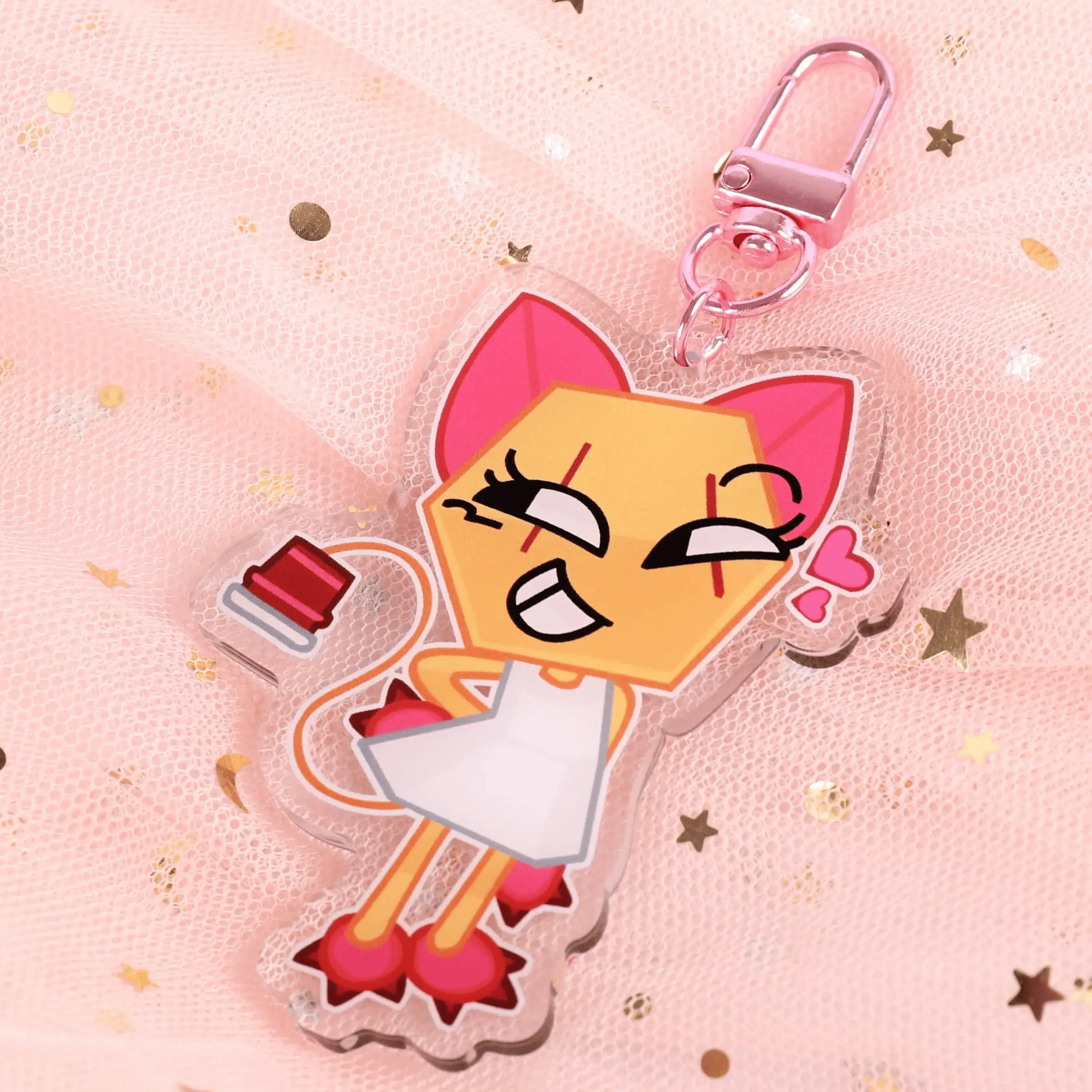Scraps Dandy’s World Keychain, Dandys World Anime Keychains, Dandy’s World Scraps Keychain, Dandy’s World Acrylic Keycharm, Kawaii Keyring Accessories