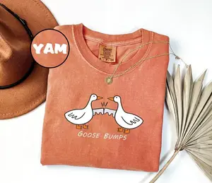 Comfort Colors Goose Bumps  Shirt, Silly Goose T-shirt, Funny Goose Outfit, Goose Lover Tee, Goose Couple Clothing, Sarcastic Goose Gifts Everyday