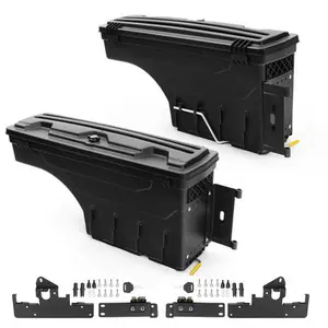 Fit For 05-20 Toyota Tacoma Rear Truck Bed Storage Box Toolbox Left & Right