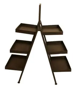Three-Tiered Metal Display Ladder