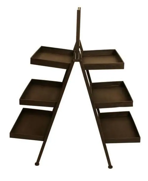 Three-Tiered Metal Display Ladder