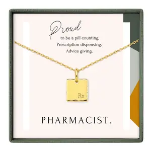 Pharmacist Necklace – RX Charm Gift for Her