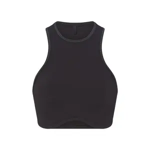 NikeSKIMS RIBBED SEAMLESS RACER FRONT BRA | OBSIDIAN