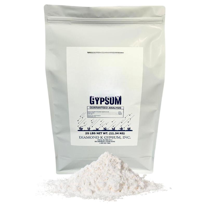 Supply Solutions Gypsum Powder - Purest & Soluble Houseplant Food Fertilizer for Indoor Plants, Outdoor, Lawn, Vegetables - 25 Pounds, Enhances Growth & Soil Health