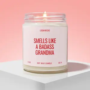 Badass Grandma Candle, Mothers Day Gift for Grandma, Grandma Birthday Gift, Grandma Christmas Gift Ideas, Funny Grandma Presents