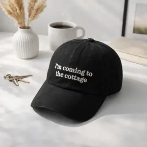 I'm Coming To The Cottage Embroidered Baseball Cap, Embroidered Hat, Movie Gift, Hockey Fan Gift