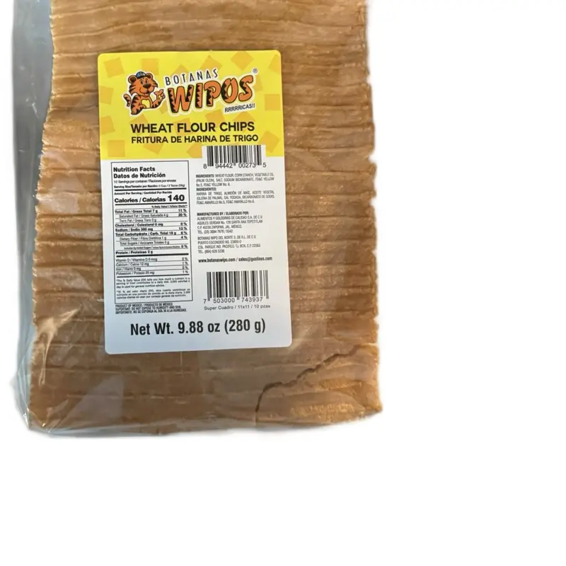Wheat Flour Chips, Botanas Wipos Snacks, 280g