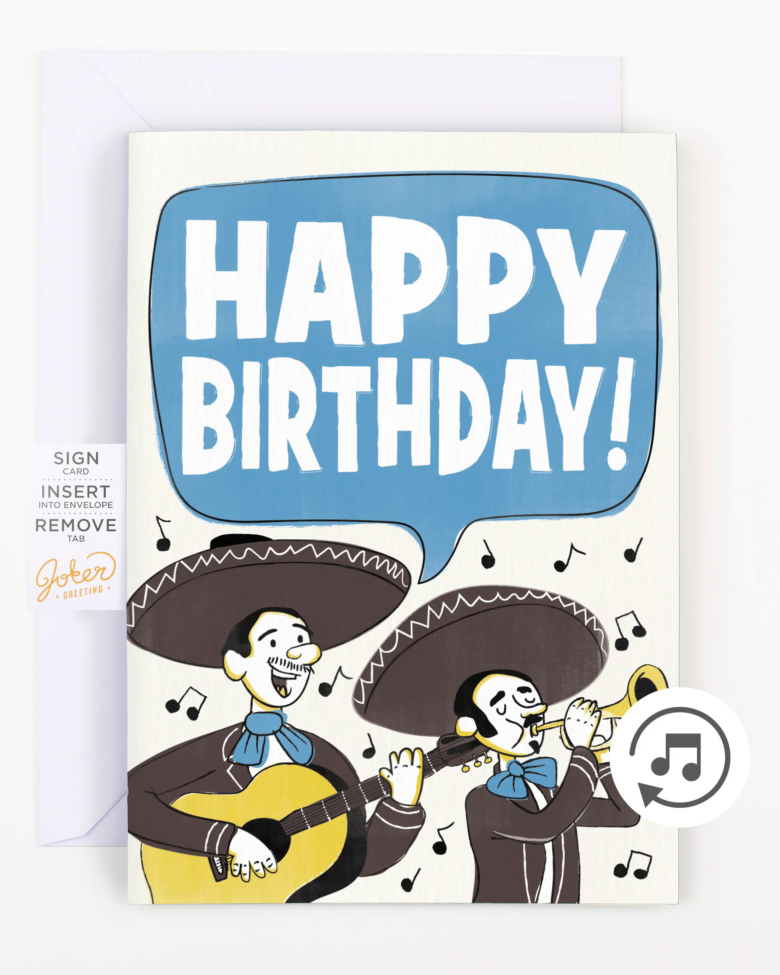 Endless Mariachi Birthday Card with Glitter