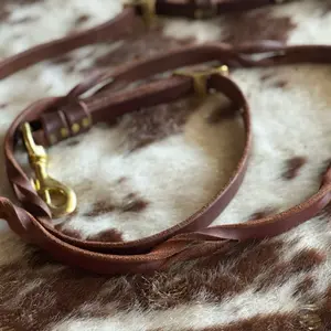 Flip Leather Reins with Solid Brass Hardware