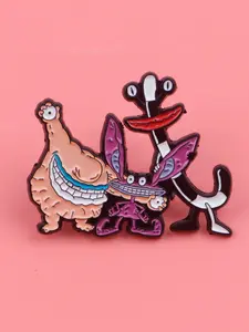 Monster Enamel Brooch Pin, Zinc Alloy Durable Badge, Party Clothing Backpack Elegant Accessory, Holiday Gift for Family Friends, Durable Metal Pins