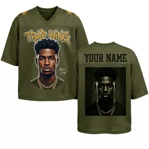 CUSTOM NAME Trap King Custom Name Jersey – 3D Graphic Tee with Personalized Name for Fans of Streetwear and Music