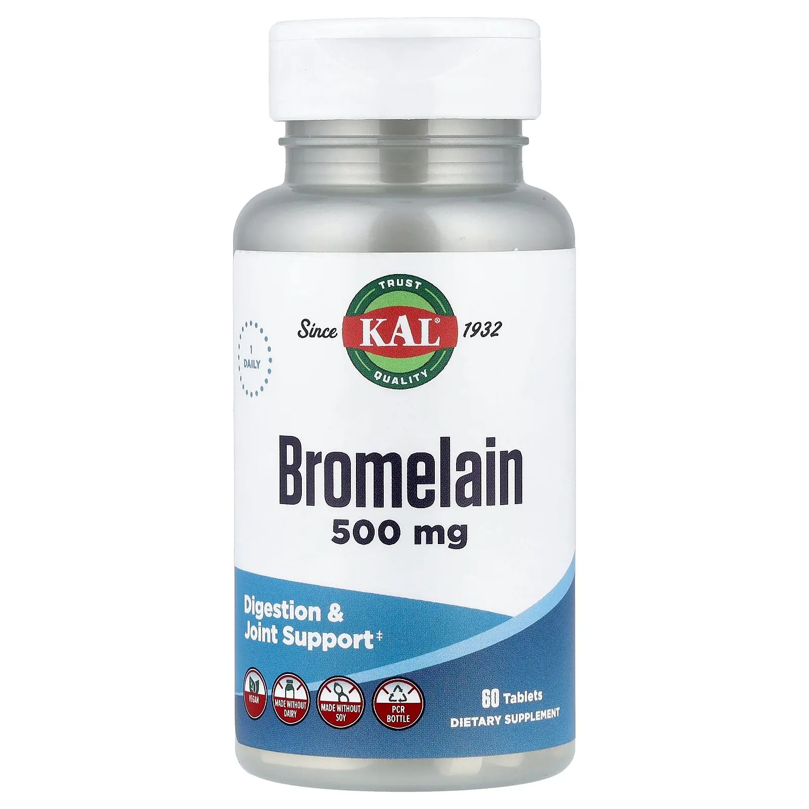 KAL Bromelain, 500 mg, 60 Tablets