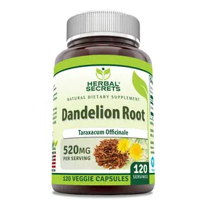 Herbal Secrets Dandelion Root Supplement | 520 Mg | 120 Veggie Capsules | Non-GMO | Gluten-Free | Made in USA