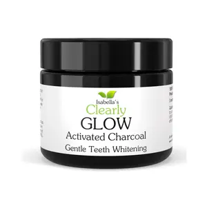 GLOW Natural Teeth Whitening  Activated Charcoal Tooth Powder | Fluoride Free, Non-Peroxide Oral Care