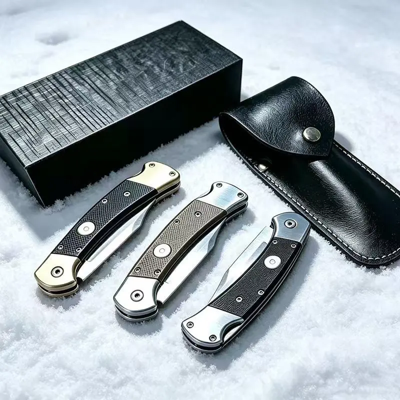 112 Folding Tool Knife, Pocket Knife, Fruit Knife, Camping/Outdoor, Hiking, Ideal Gift for Men use edc pocket tool high hardness Damascus Steel Gut Hook Hunting Knife Edc Survival Tool Survival Hand Tool