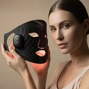 LED Face Mask Red Light Therapy - 4 Modes with Red, Blue & Near Infrared Light for Anti-Aging, Acne Treatment, Blemish Repair & Skin Tightening - Lightweight Full Face Phototherapy Mask