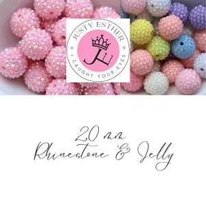 20MM Rhinestone & Jelly Beads