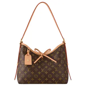 Louis Vuitton Carryall PM Classic Monogram Canvas Tote Bag with Leather Trim – Women’s Small Handbag in Brown