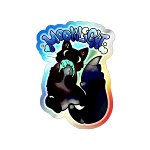 Moonlight Holo Sticker | Holographic Die-cut Sticker