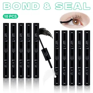 Lashsun 10pcs/5pcs/3pcs/2pcs/1pcs Eyelash Bond And Seal Waterproof Eyelash Extension Eyelash Cluster Glue Eyelash Adhesive, 2-In-1 Eyelash Cluster Eyelash Glue DIY Eyelash Extension At Home (Bonding And Sealing, 10ML) Cosmetic