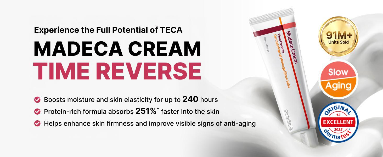 [Centellian24] Madeca Cream Time Reverse | Anti-Aging Moisturizer for Wrinkles & Dry Skin | Cica + Hyaluronic Acid | Korean Skincare | 1.69 fl.oz