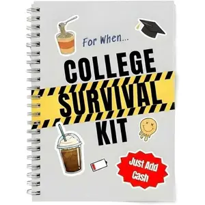 The 'For When..' College Survival Kit Gift Card Book, Funny College Survival Gift Notebook, Graduation Gift for CollegeStudents, Back to School Student Care Package Idea