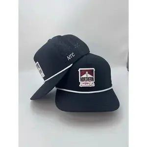 BLACK ROPE HAT PVC LOGO SNAPBACK