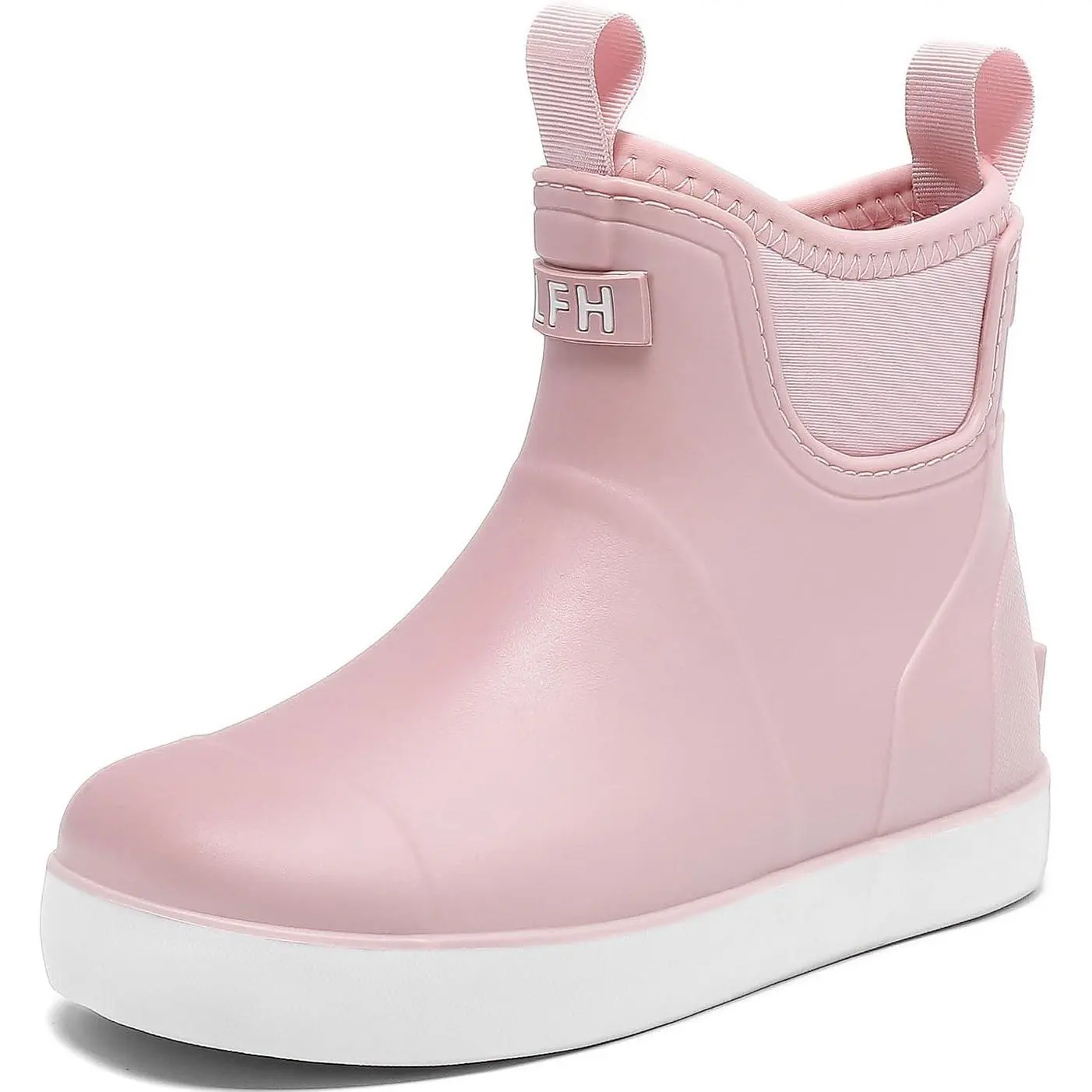 Kids Deck Boots Boys Rain Boots Girls Rubber Ankle Boots Water Shoes, Non-slip Waterproof Outdoor Fishing Shoes for Childs School Play Footwear