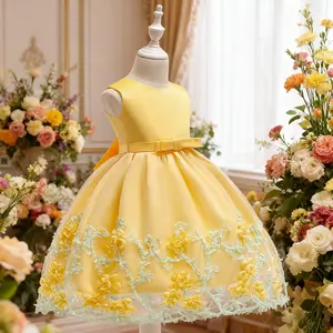 1845 0-10 Yrs  Girls Dress For Birthday Baby Girl Christmas Children Girls Princess Party Dress Kids Clothes