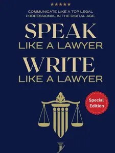 Speak Like a Lawyer: Write Like a Lawyer: Communicate Like a Top Legal Professional in the Digital Age.: For Law Students, Attorneys, Lawyers, and Paralegals. Paperback – October 28, 2024