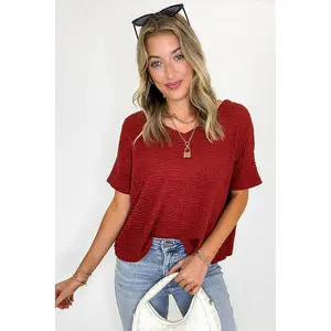 Julietta V-Neck Cropped Short Sleeve Top - BACK IN STOCK