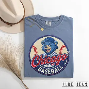 Comfort Colors® Chicago Baseball T-shirt, The Look Bear Graphic Tee, Cubs Fan Gift, Retro Graphic Sports Shirt, Vintage Baseball 2026