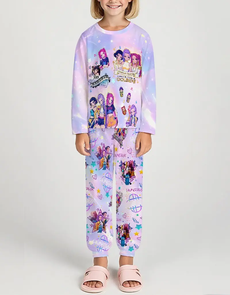 2025 K-Pop Costumes Demon Hunters Women's Pajama Set, Pop Star Casual Loungewear