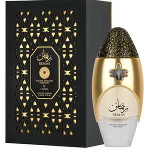 Lattafa Niche Emarati Remas – Fruity, Floral, Woody, Amber – Eau de Parfum for Everyone, 3.4 Ounce / 100 ml