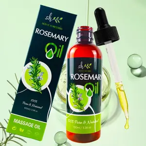 100% Pure Rosemary Essential Oil, 100 ml/3.38 oz Organic & Natural, Massage, Skincare, Hair, Nails, and Eyelash Care -Suitable for All Skin and Hair Types for Split End Care, Eyelashes, Face, Haircare Product, Skin care product Cosmetic body oil