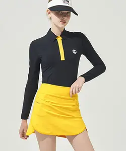 KANDINI Cool Tech Pique T-Shirt - Black/Yellow